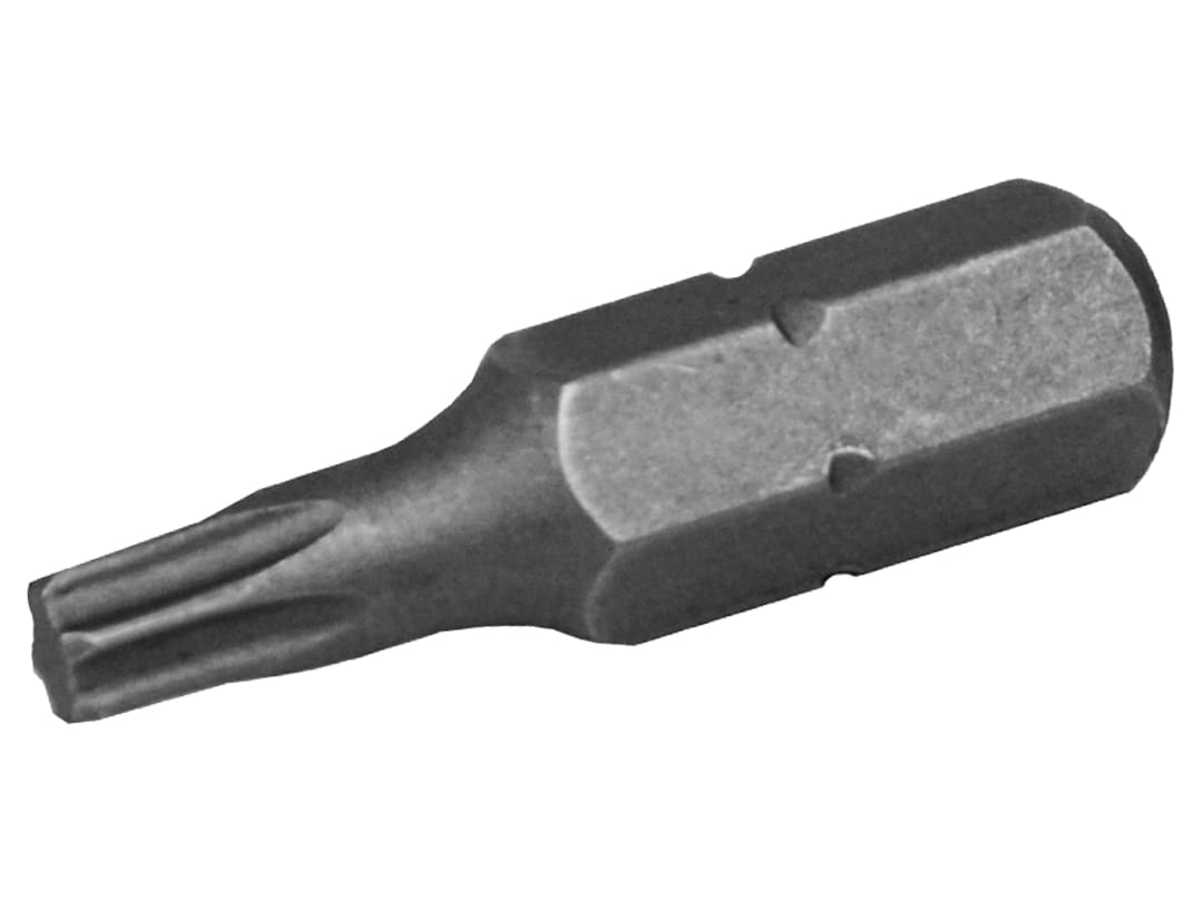 Faithfull Torx S2 Grade Steel Screwdriver Bits TX10 x 25mm (Pack 3) FAISBT1025