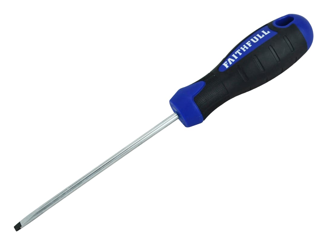 Faithfull Soft Grip Screwdriver Parallel Slotted Tip 4.0 x 100mm FAISDP100