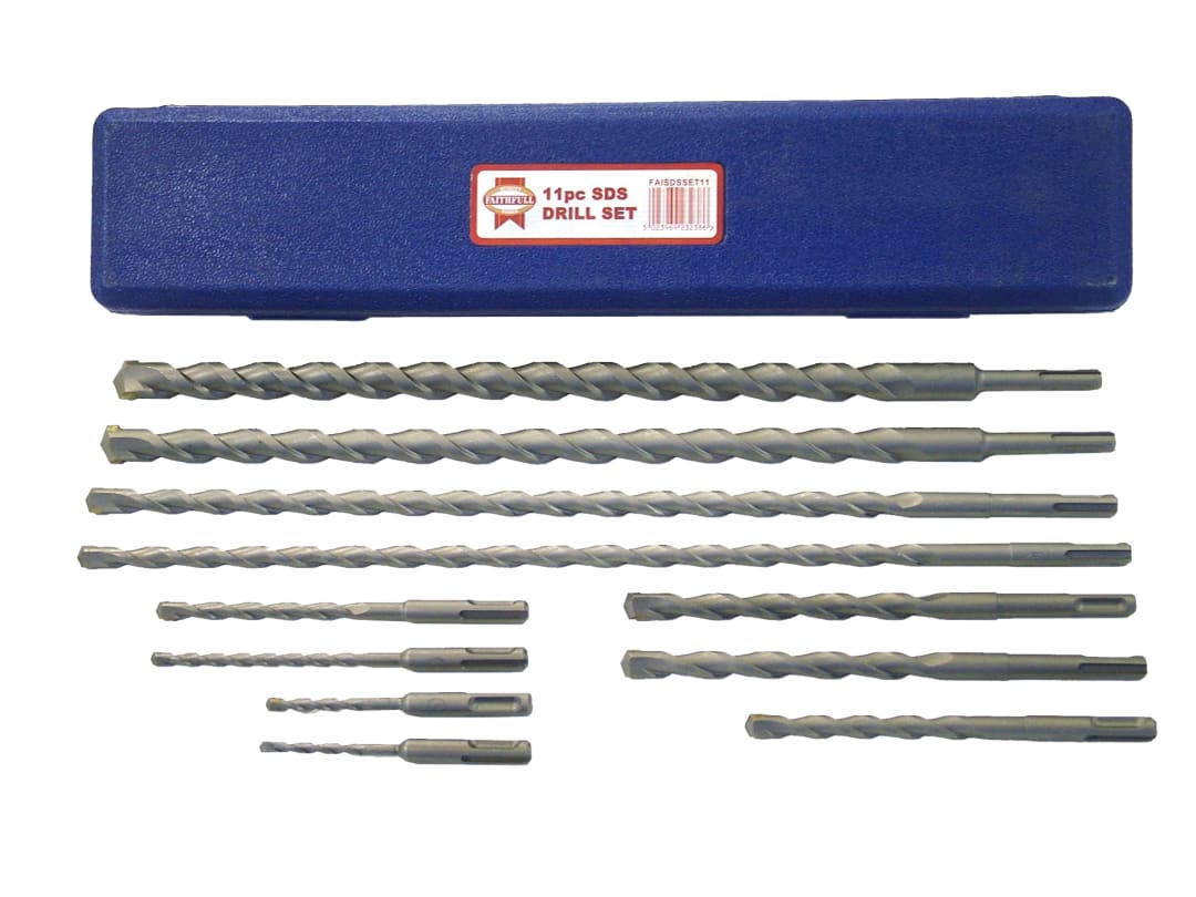 Faithfull SDS Plus Drill Bit Set, 11 Piece FAISDSSET11