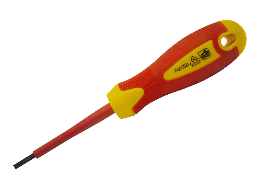 Faithfull VDE Soft Grip Screwdriver Parallel Slotted Tip 2.5 x 75mm FAISDVDE25