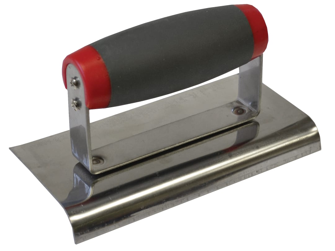 Faithfull Edging Trowel Soft Grip Handle 6 x 3in FAISGTEDGESS