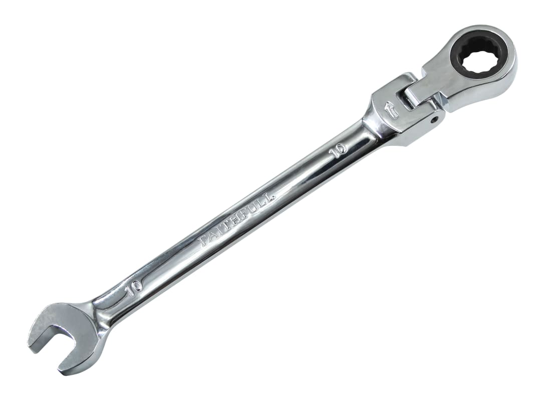 Faithfull Ratchet Combination Spanner Flex Head CV 10mm FAISPARAT10