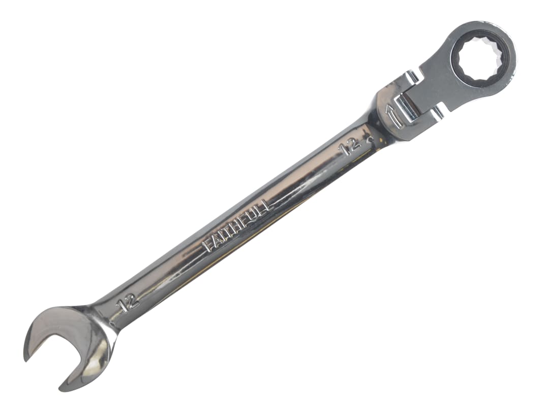 Faithfull Ratchet Combination Spanner Flex Head CV 12mm FAISPARAT12