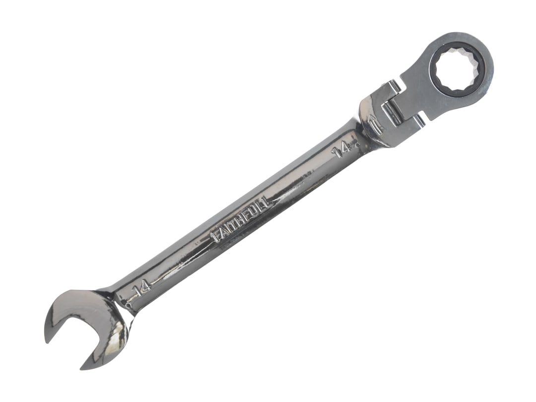 Faithfull Ratchet Combination Spanner Flex Head CV 14mm FAISPARAT14