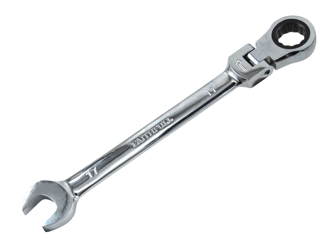Faithfull Ratchet Combination Spanner Flex Head CV 17mm FAISPARAT17