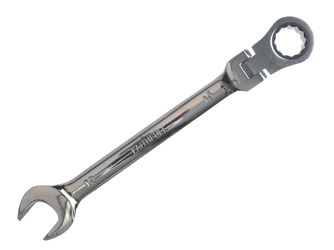 Faithfull Ratchet Combination Spanner Flex Head CV 20mm FAISPARAT20