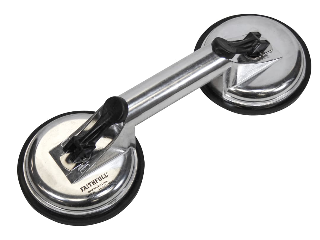 Faithfull Double Pad Aluminium Pro Suction Lifter FAISUCPAD2P