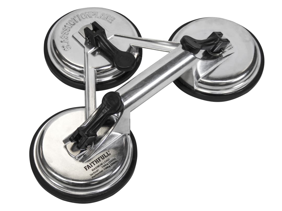 Faithfull Triple Pad Aluminium Pro Suction Lifter FAISUCPAD3P
