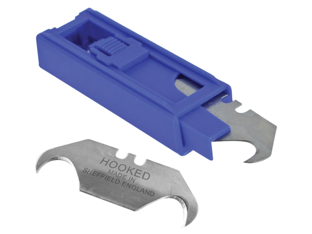 Faithfull Heavy-Duty Hooked Trimming Knife Blades (Pack 10) FAITKB10UKH