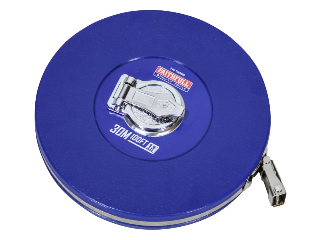 Faithfull Rounded Long Tape 30m/100ft (Width 13mm) FAITM30M