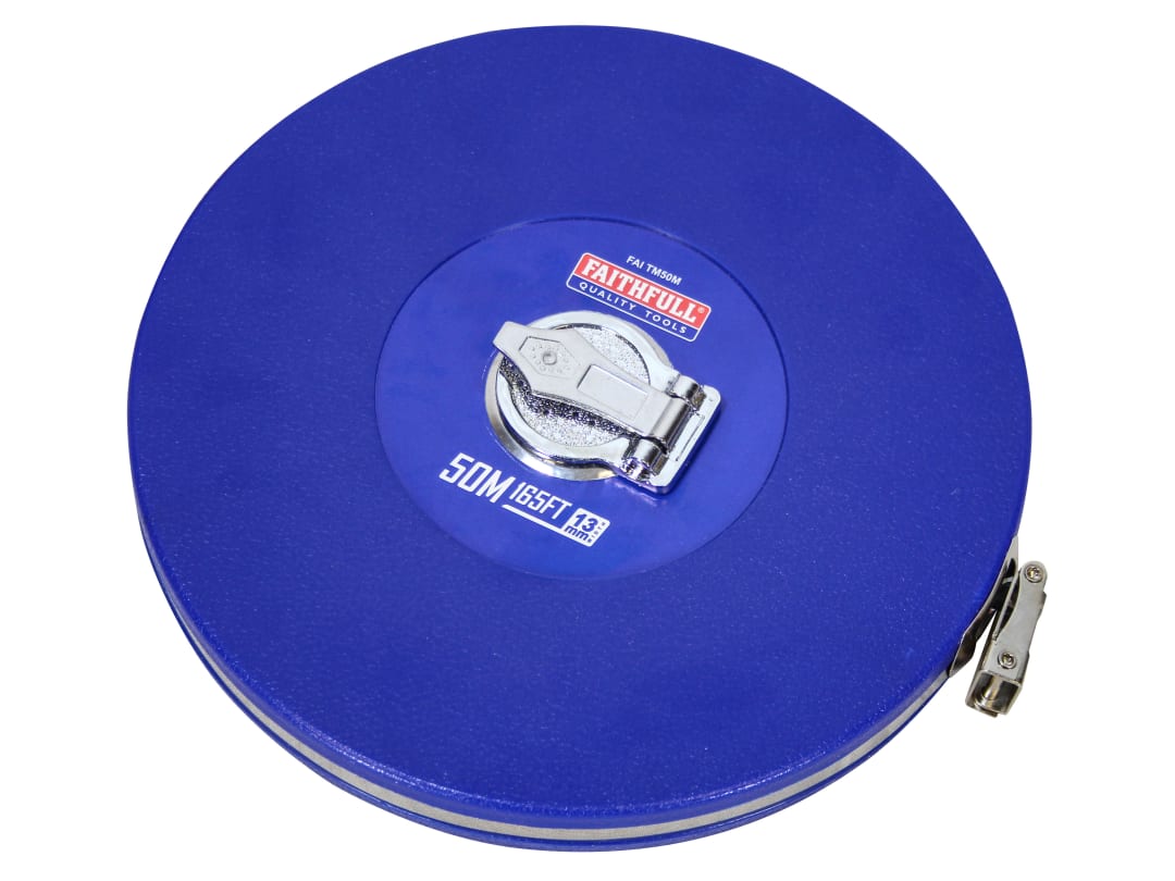 Faithfull Rounded Long Tape 50m/165ft (Width 13mm) FAITM50M