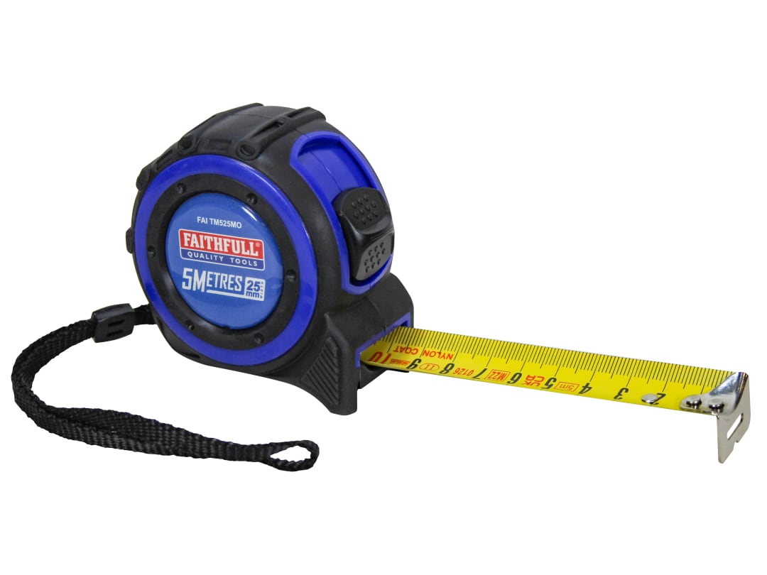 Faithfull Trade Tape Measure 5m (Width 25mm) (Metric Only) FAITM525MO