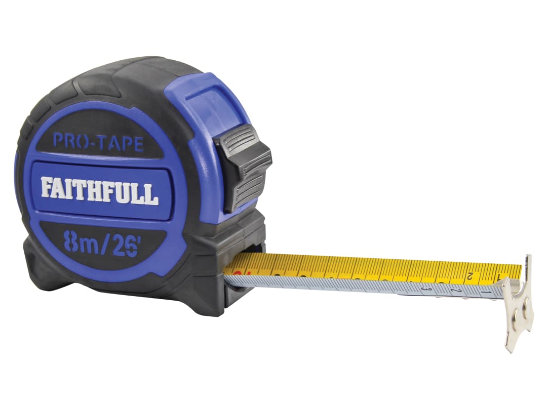 Faithfull Pro Tape Measure 8m/26ft (Width 32mm) FAITM832MI