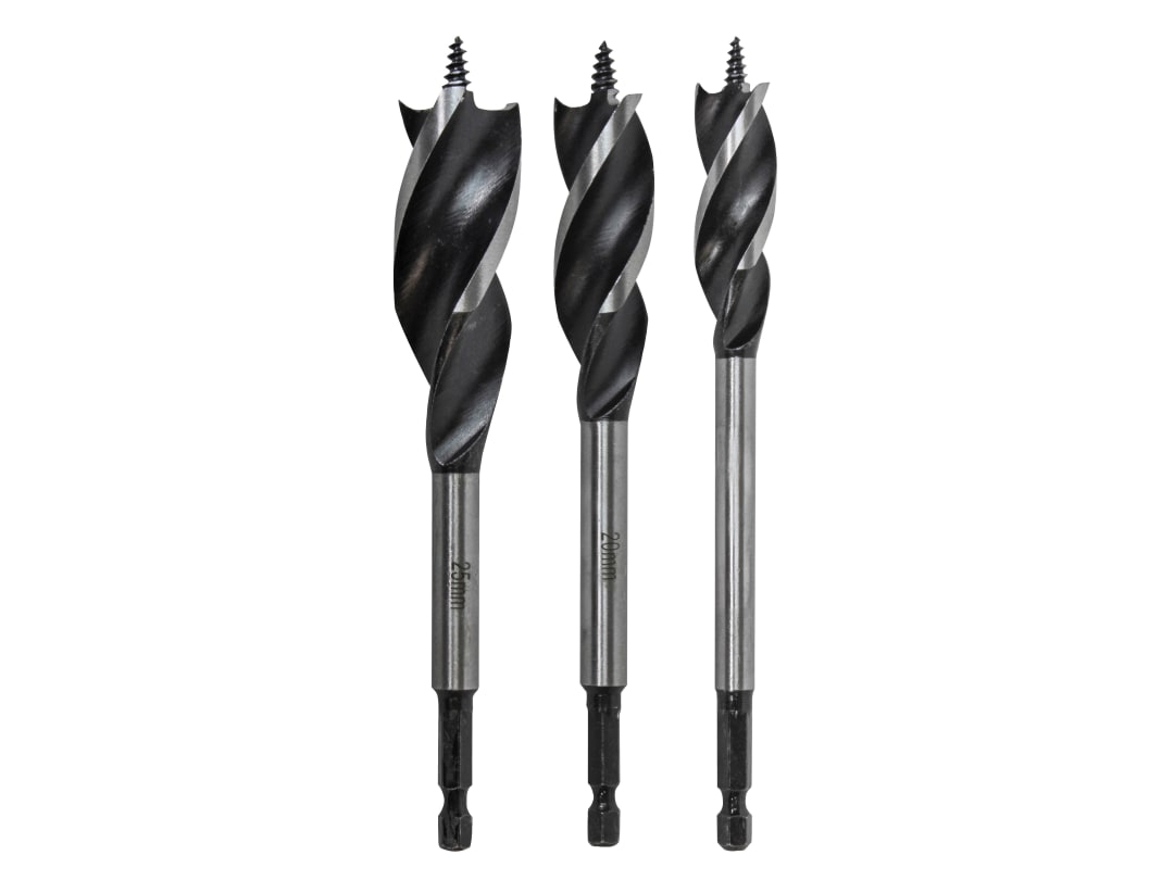 Faithfull Tri-Point Speed Auger Bit Set, 3 Piece FAITPASET3PC