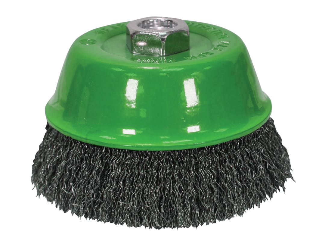 Faithfull Wire Cup Brush 100mm M14x2, 0.30mm Stainless Steel Wire FAIWBC100S