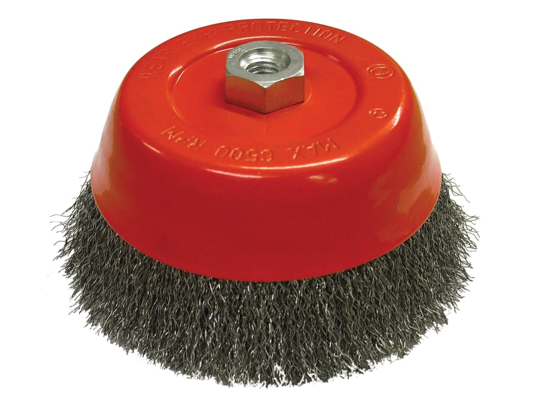Faithfull Wire Cup Brush 150mm M14x2, 0.30mm Steel Wire FAIWBC150