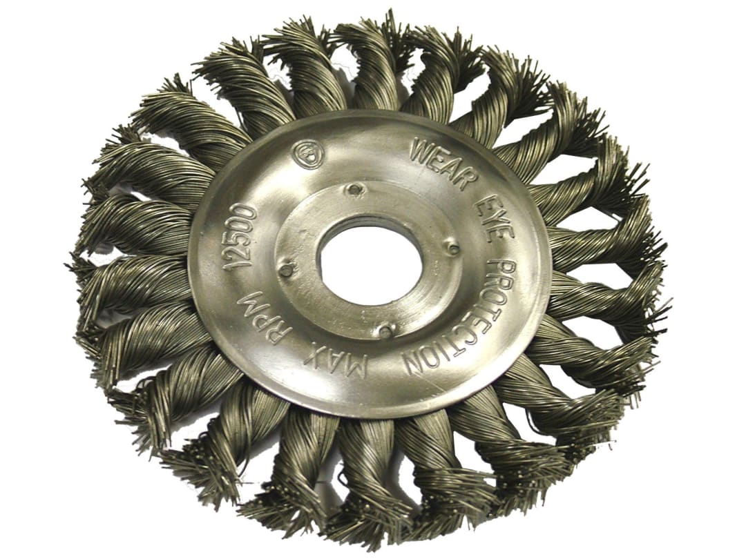Faithfull Circular Wire Brush 125 x 12mm 22.2mm Bore, 0.50mm Wire FAIWBCT125