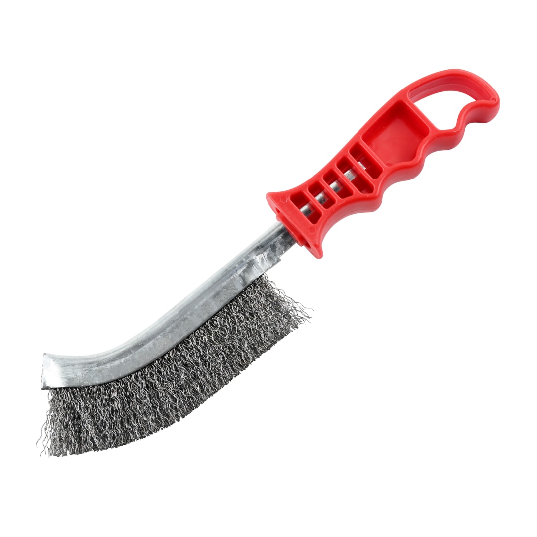 Faithfull Wire Scratch Brush Steel Red Handle FAIWBHANDS