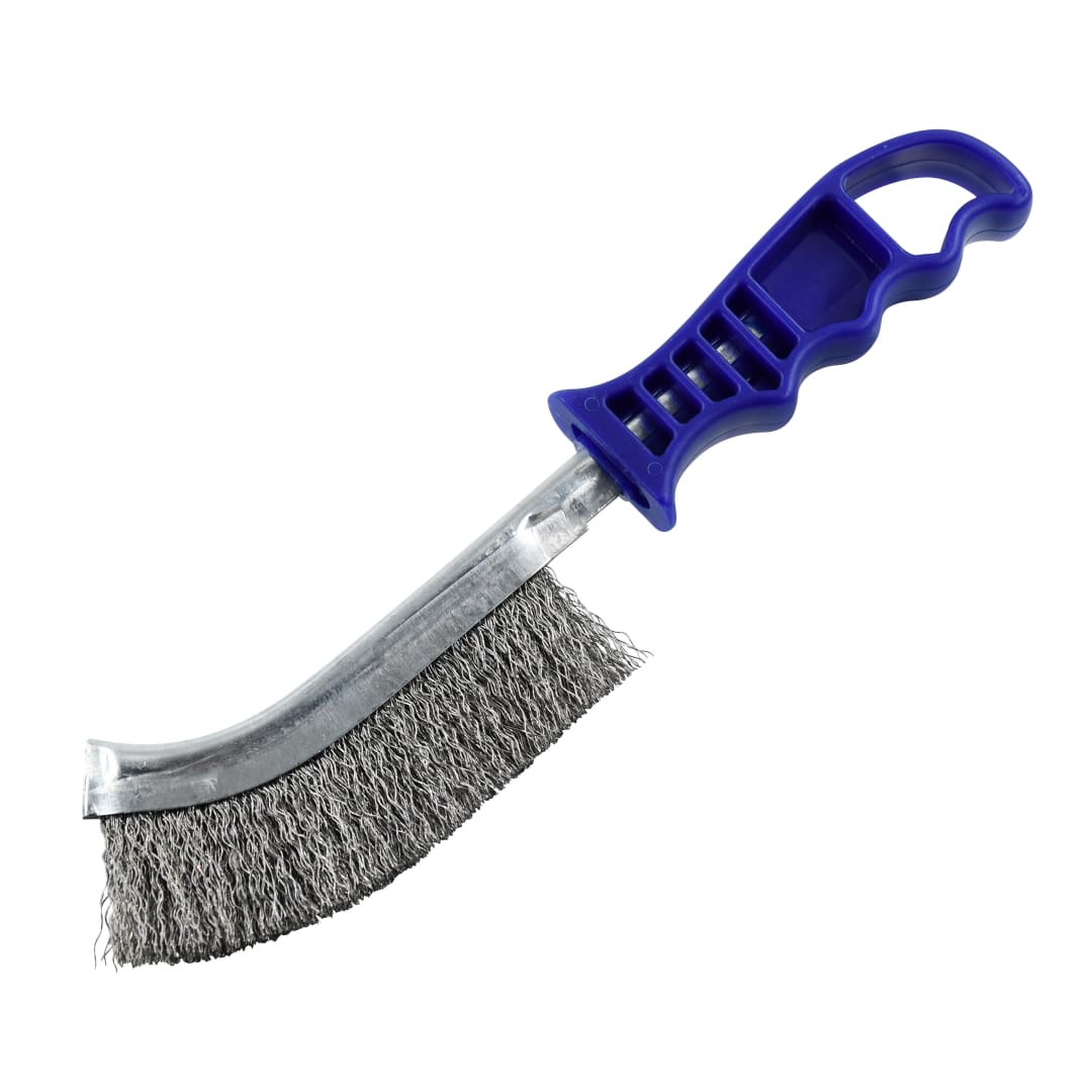Faithfull Wire Scratch Brush Stainless Steel Blue Handle FAIWBHANDSS