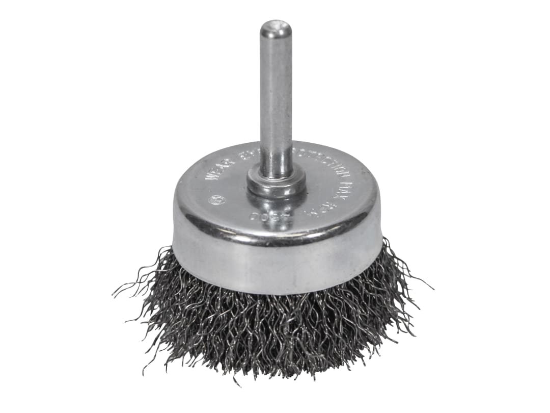 Faithfull Wire Cup Brush 50mm x 6mm Shank, 0.30mm Wire FAIWBS50
