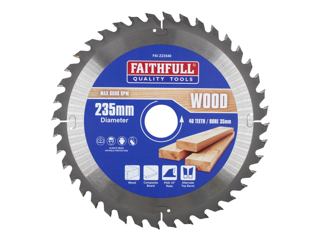 Faithfull TCT Circular Saw Blade 235 x 35mm x 40T POS FAIZ23540