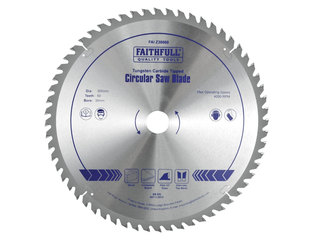 Faithfull TCT Circular Saw Blade 300 x 30mm x 60T POS FAIZ30060