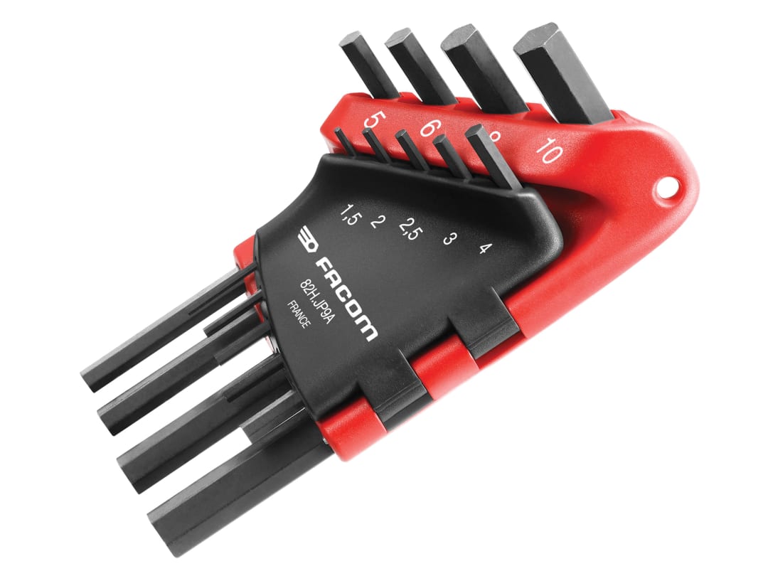 Facom 82H.JP9A Metric Hexagon Key Set, 9 Piece 82H.JP9A