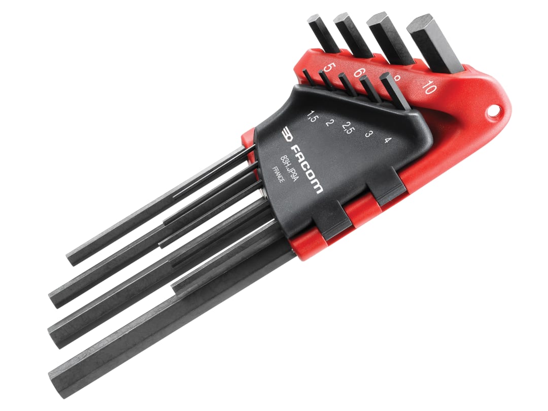 Facom 83H.JP9A Metric Hexagon Key Long Arm Set, 9 Piece 83H.JP9A