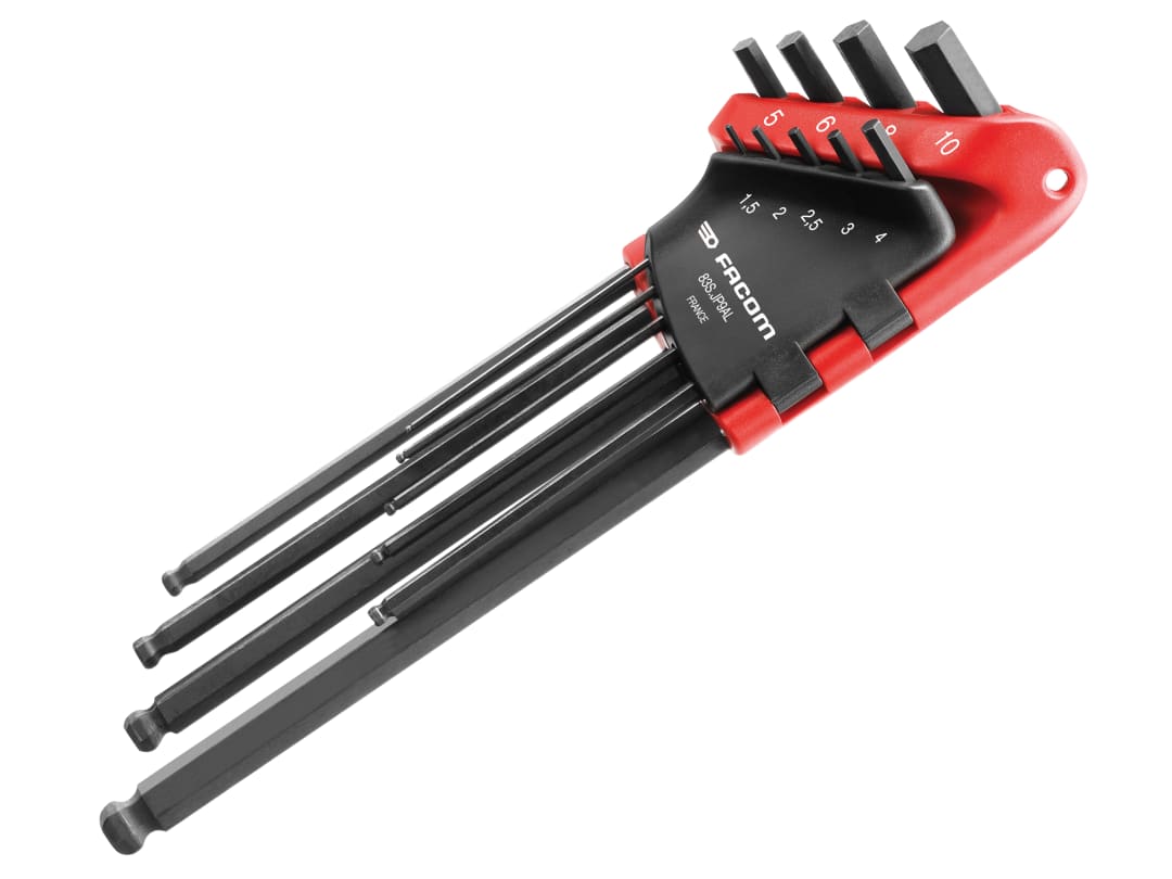 Facom 83S.JP9AL Metric Hex Key Wallet Set, 9 Piece 83S.JP9AL