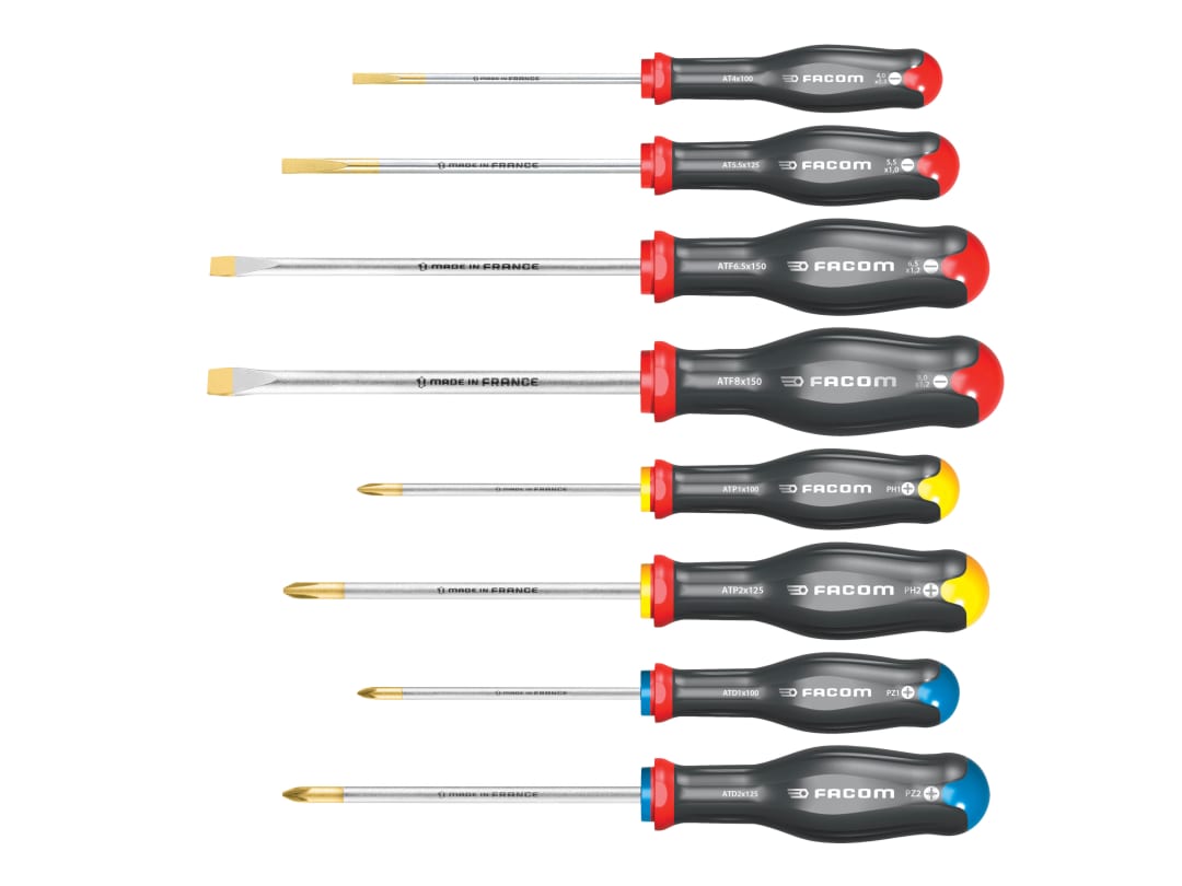 Facom Protwist® Screwdriver Set, 8 Piece AT.J8PB