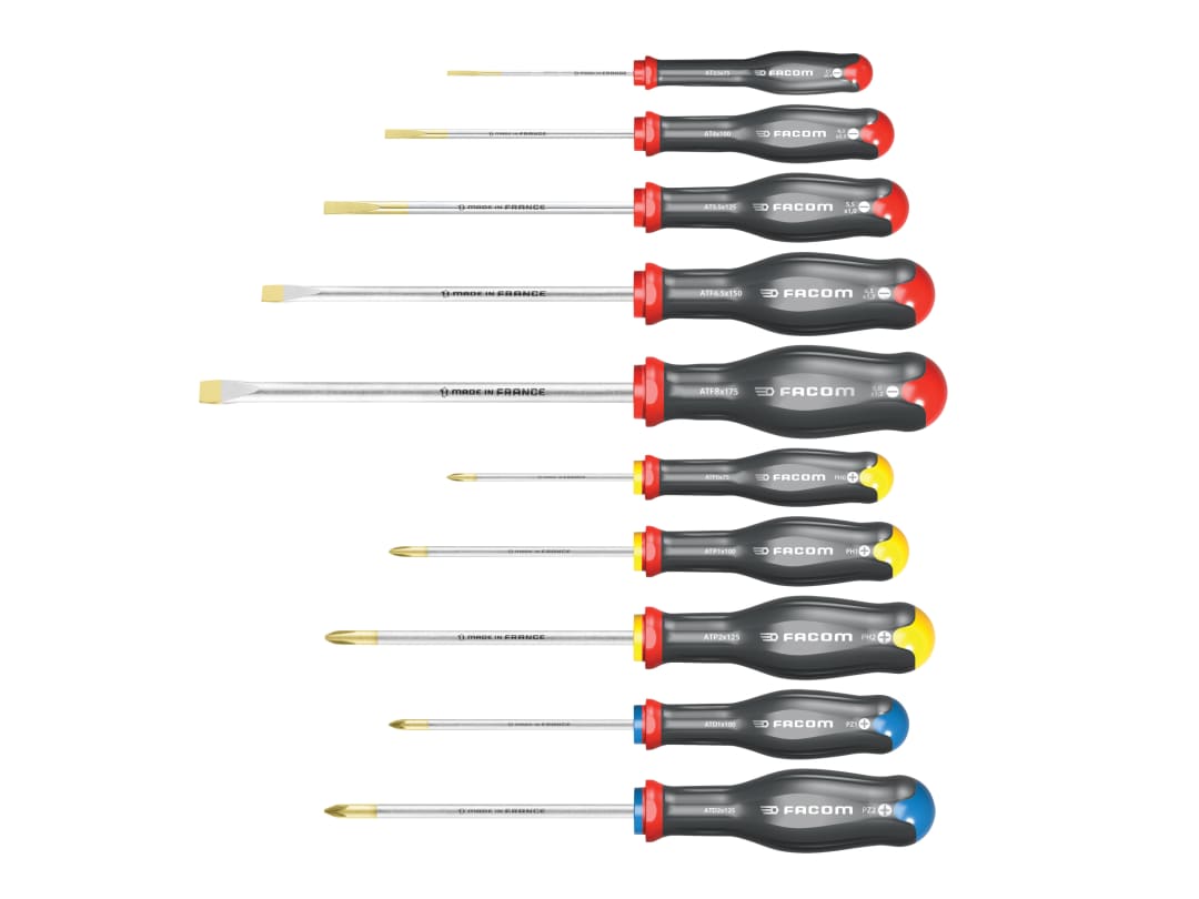 Facom Protwist® Screwdriver Set, 10 Piece ATW.J10PB