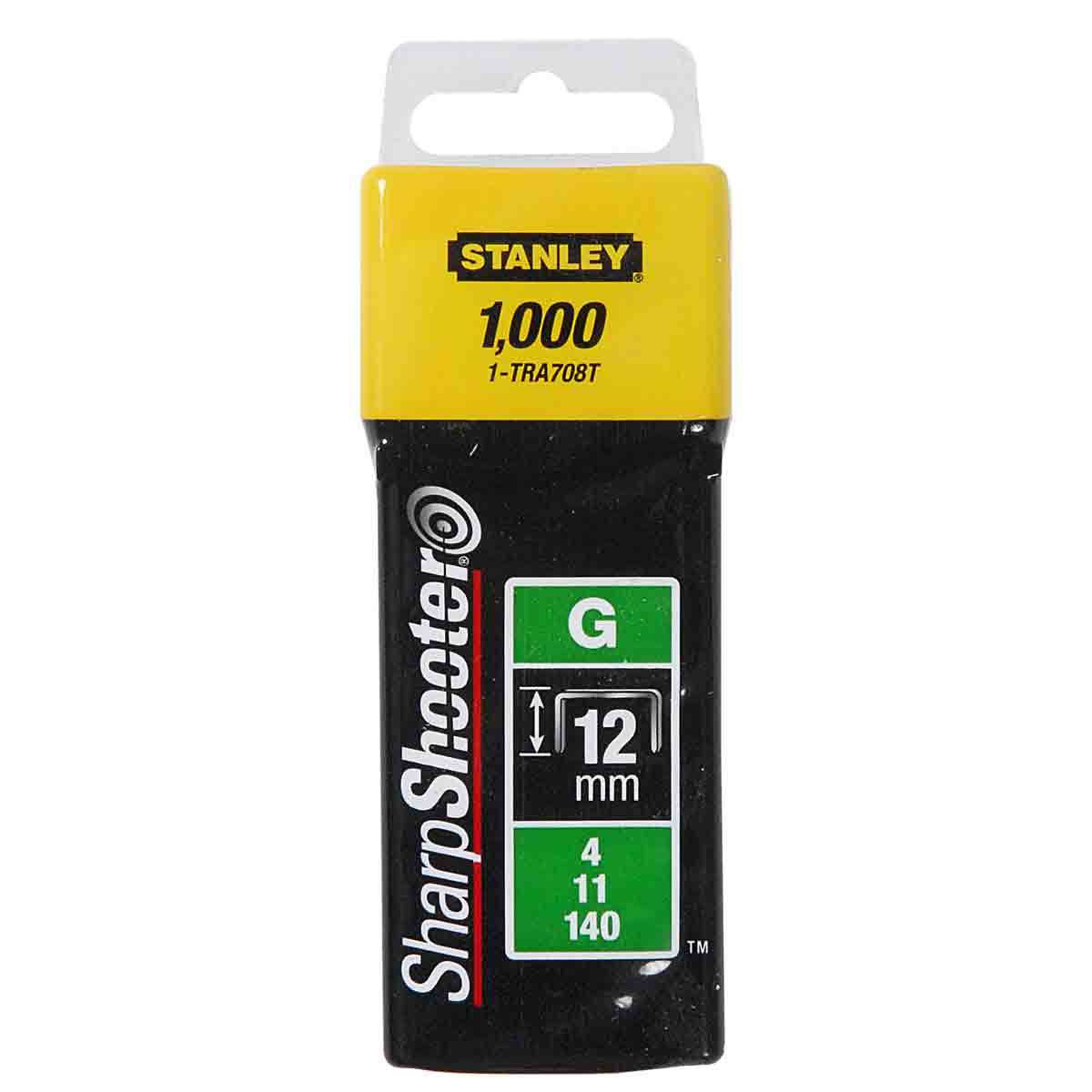 Stanley 1-TRA708T Heavy-Duty Staples 12mm (Pack of 1000) 1-TRA708T