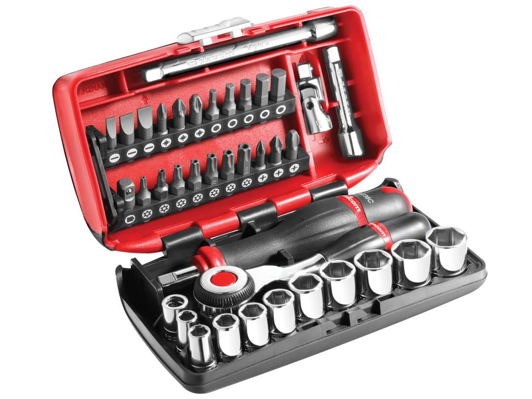 Facom 1/4in Drive Socket Set, 38 Piece R.360NANOPB