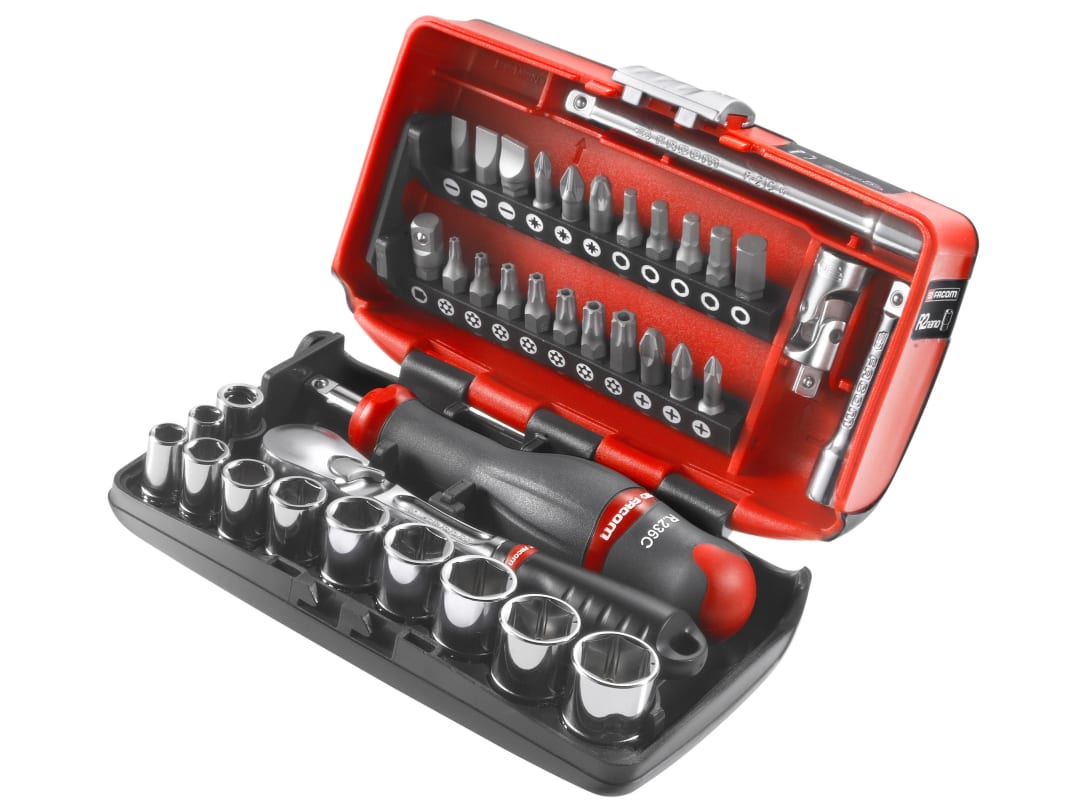 Facom 1/4in Drive Nano Socket Set, 38 Piece RL.NANO1PB
