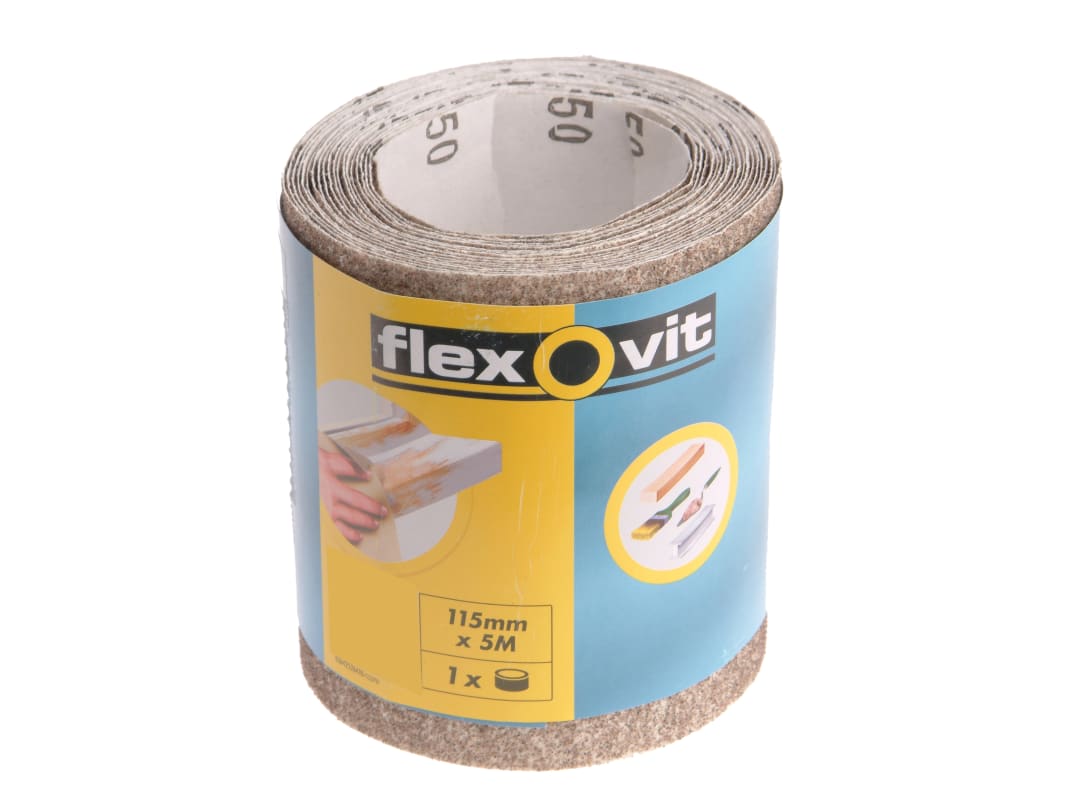 Flexovit General Purpose Sanding Roll 115mm x 5m Coarse 80G 63642526411