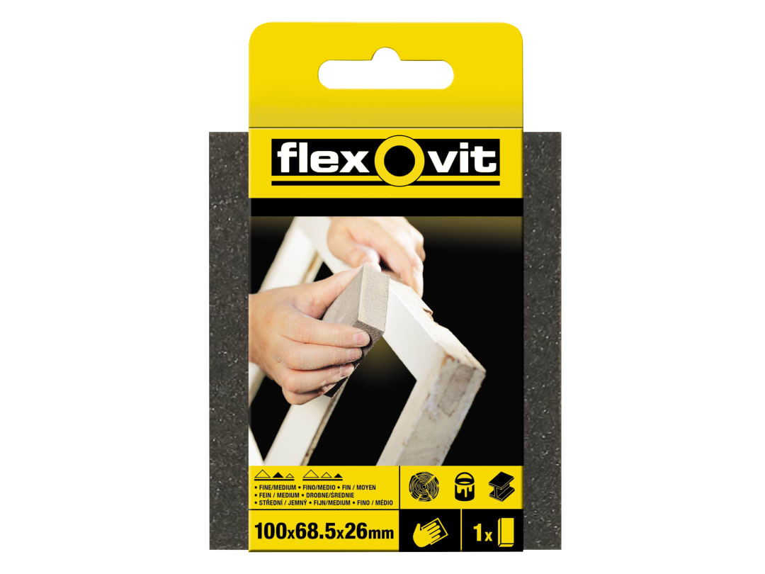 Flexovit Sanding Sponges Standard Fine/Medium 63642556852