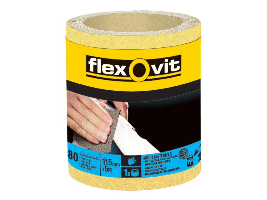 Flexovit High Performance Sanding Roll 115mm x 5m Extra Coarse 40G 66261104021