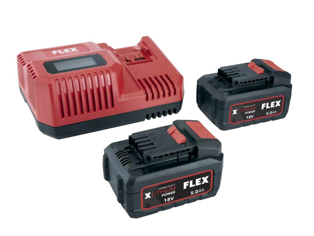 Flex Power Tools P-Set 55 R/BS Battery & Charger Set 18V 507695