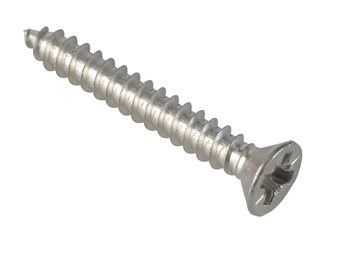 ForgeFix Self-Tapping Screw Pozi Compatible CSK A2 SS 1in x 6 ForgePack 30 FPSTCSK16SS