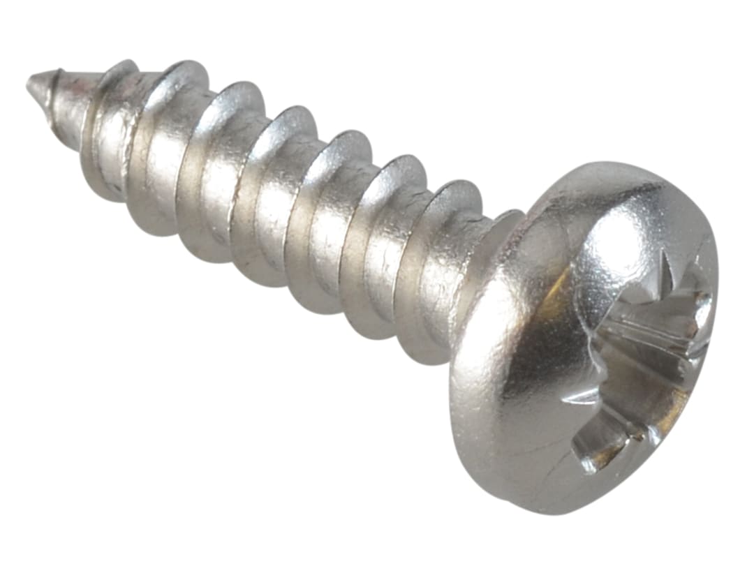 ForgeFix Self-Tapping Screw Pozi Compatible Pan Head SS 1/2in x 6 ForgePack 60 FPSTPP126SS