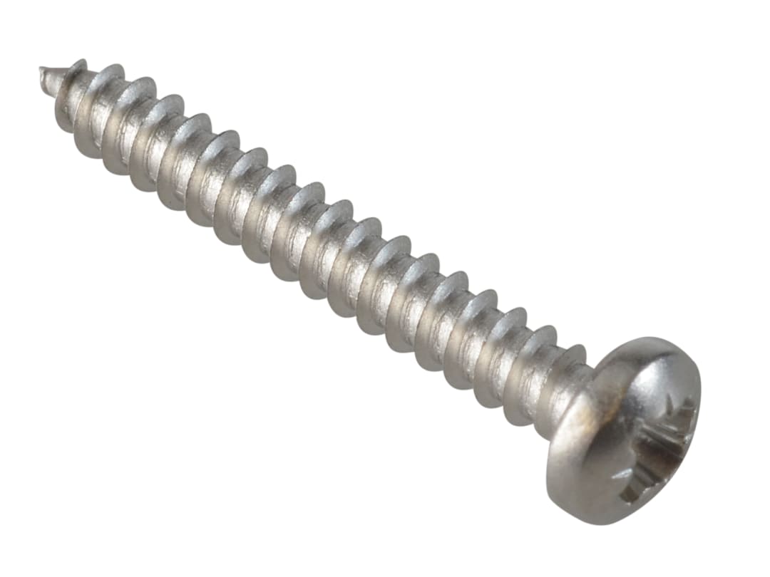 ForgeFix Self-Tapping Screw Pozi Compatible Pan Head SS 1in x 6 ForgePack 30 FPSTPP16SS