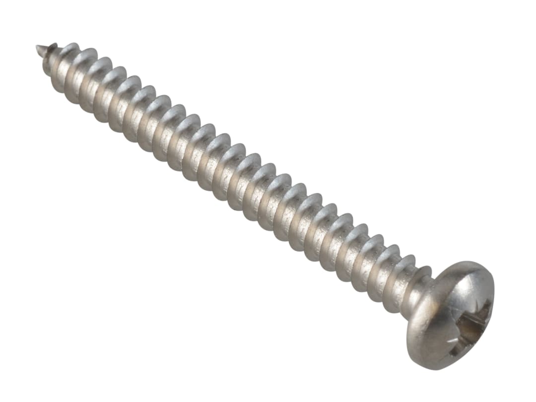 ForgeFix Self-Tapping Screw Pozi Compatible Pan Head SS 1.1/2in x 8 ForgePack 15 FPSTPP1128SS