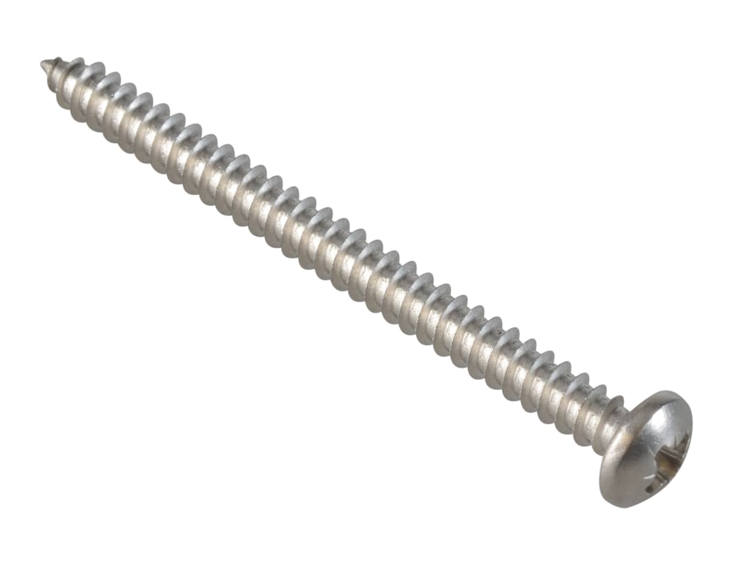 ForgeFix Self-Tapping Screw Pozi Compatible Pan Head SS 2in x 8 ForgePack 12 FPSTPP28SS