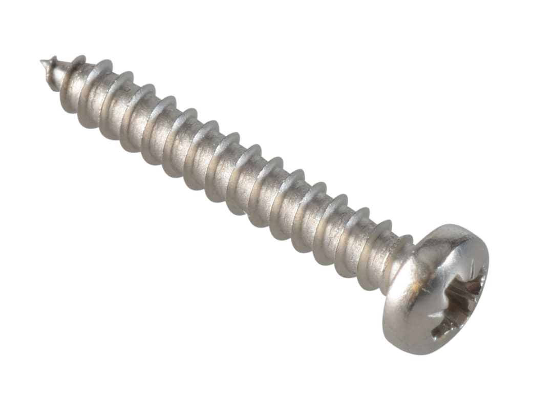ForgeFix Self-Tapping Screw Pozi Compatible Pan Head SS 3/4in x 4 ForgePack 50 FPSTPP344SS