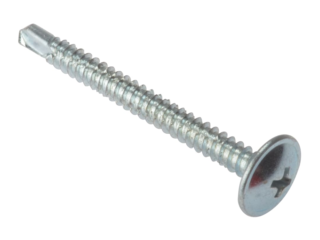 ForgeFix Baypole Self-Drill Screw Phillips Wafer Head ZP 4.8 x 60mm Box 100 100BPS4860ZP