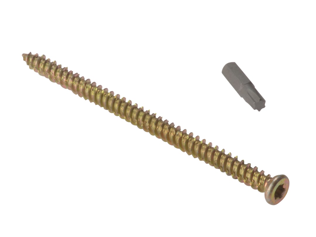 ForgeFix Concrete Frame Screw TORX® Compatible High-Low Thread ZYP 7.5 x 42mm Bag 10 10CFS42