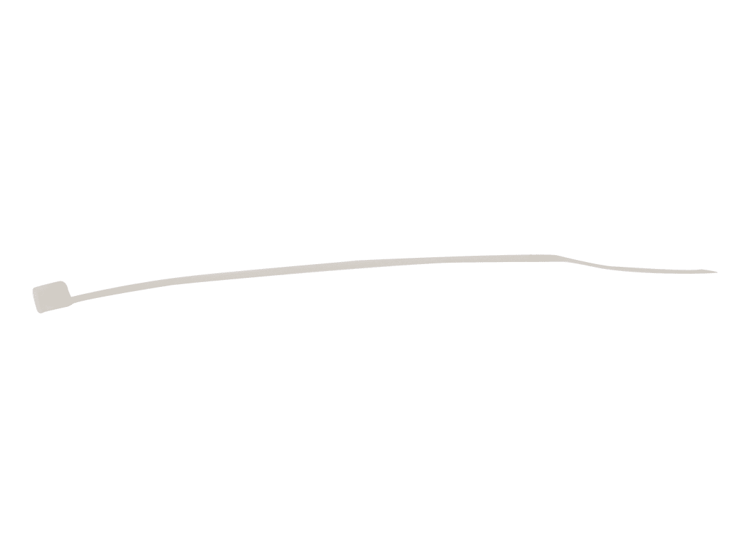 ForgeFix Cable Tie Natural/Clear 4.6 x 200mm (Bag 100) CT200N