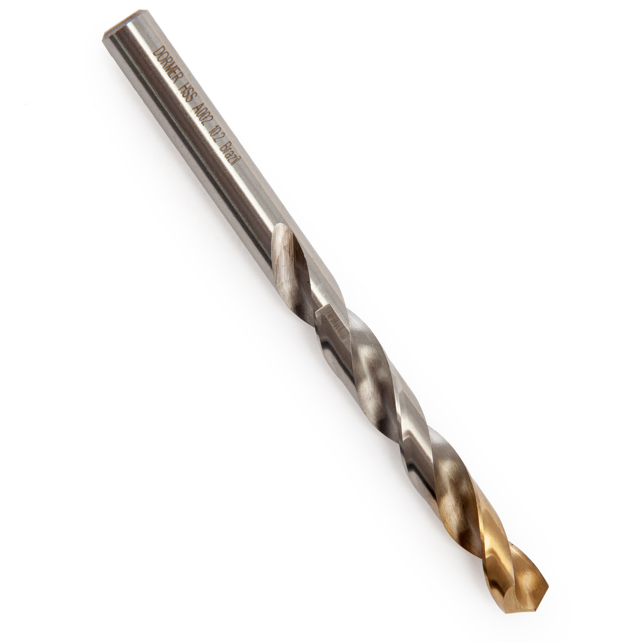 Dormer A002 HSS-TiN Coated Jobber Drill 10.20mm OL:133mm WL:87mm A002S10.2