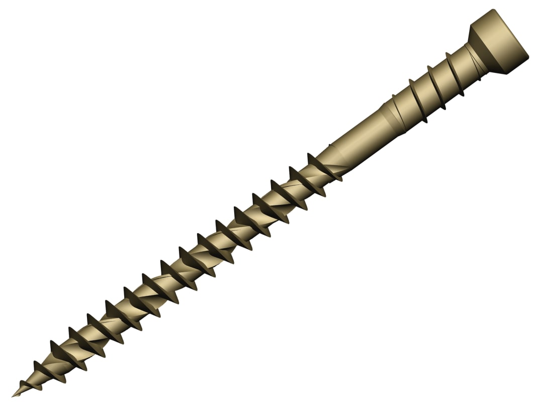 ForgeFix ForgeFast TORX® Compatible Decking Screws Reduced Head Tan 4.5x60 T15 Tub 500 FFDSC4560TT