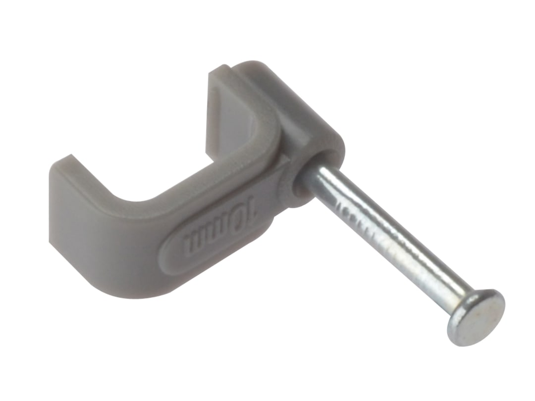 ForgeFix Cable Clip Flat Grey 1.50mm Box 100 FCC15G